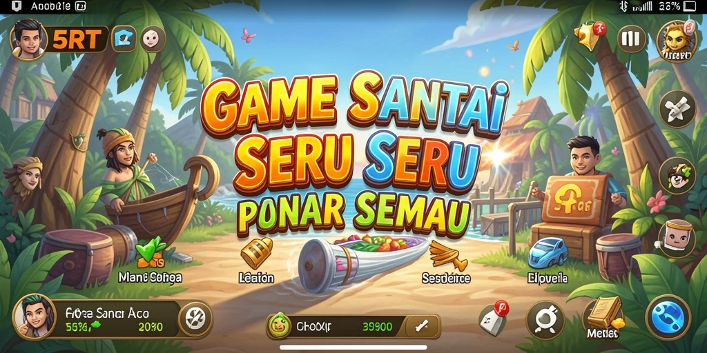 Tampilan gameplay menarik dari 5RT yang penuh warna.