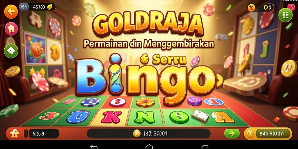 Tampilan screenshot <strong>GOLDRAJA</strong> menampilkan gameplay Bingo yang seru dan interaktif.