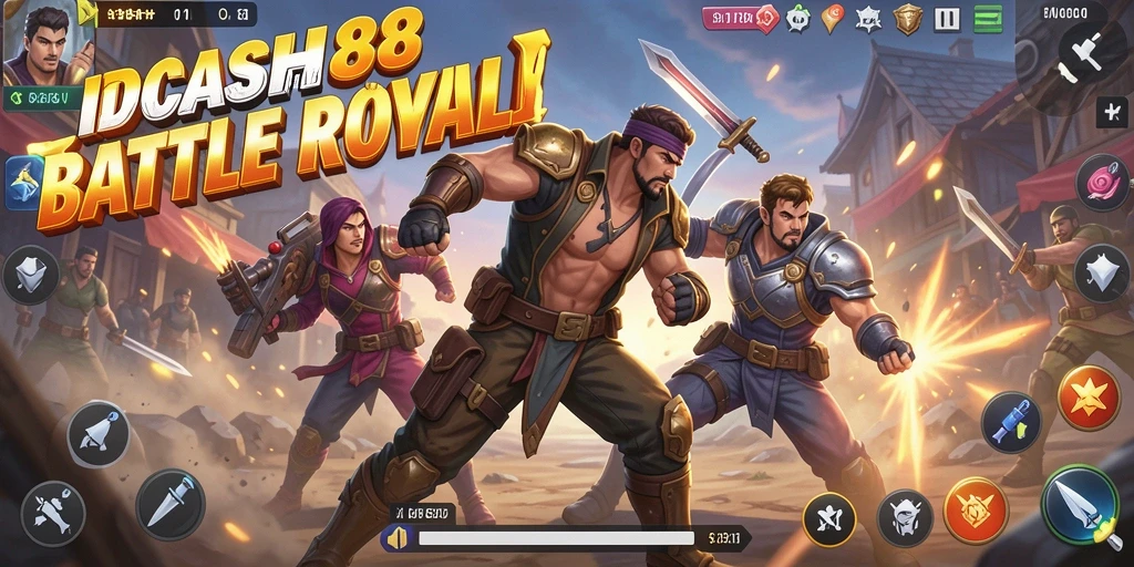 Gameplay intens dalam pertarungan Battle Royale yang seru.