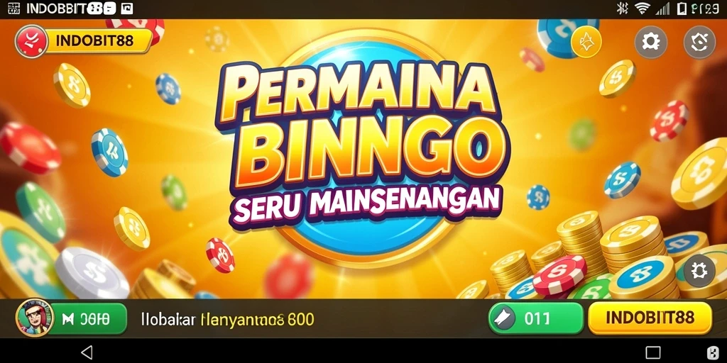 Tampilan gameplay Bingo yang seru dalam INDOBIT88.