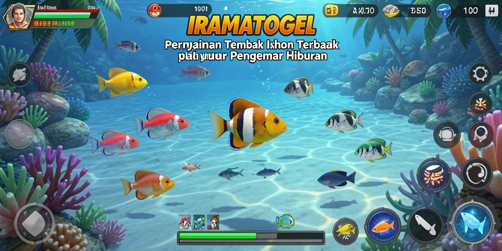 Tampilan menarik dari gameplay Tembak Ikan di IRAMATOGEL.