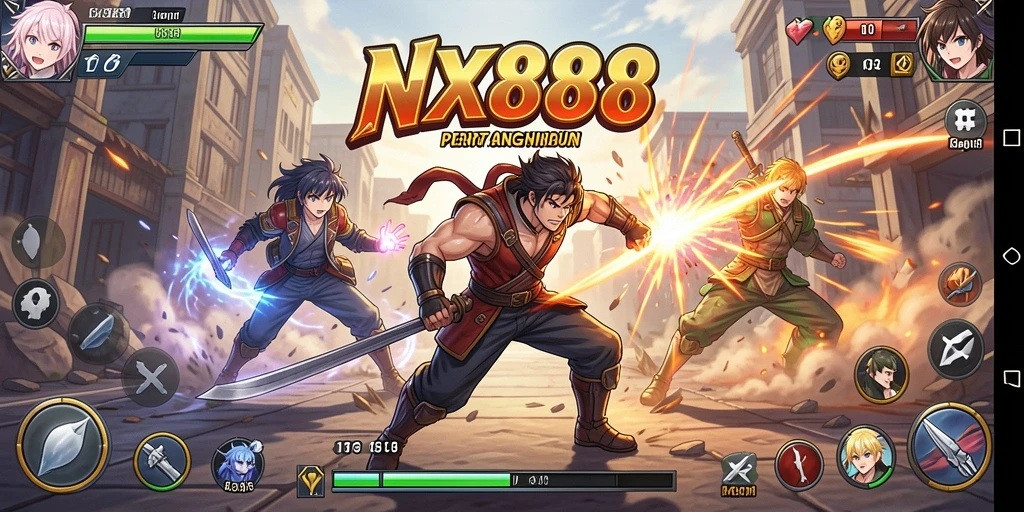 Tampilan gameplay NX888 yang menakjubkan dengan karakter Anime favorit.