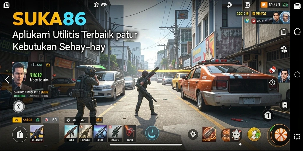 Tampilan antarmuka aplikasi SUKA86 yang user-friendly dan intuitif.