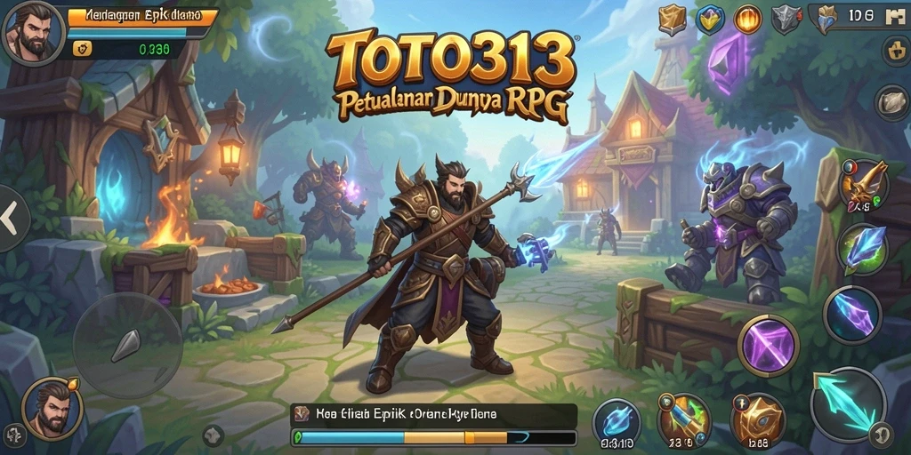 Tampilan seru gameplay RPG TOTO313 dengan aksi yang mendebarkan.