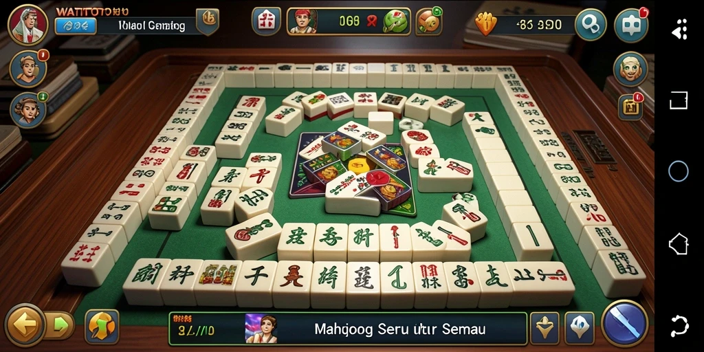 Screenshot WATITOTO menampilkan permainan Mahjong yang menantang dan seru.